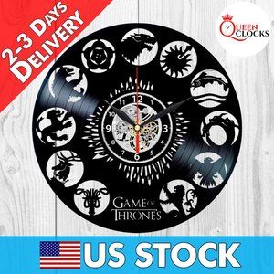 Game of Thrones Vinyl Wall Clock Targaryen Decor
